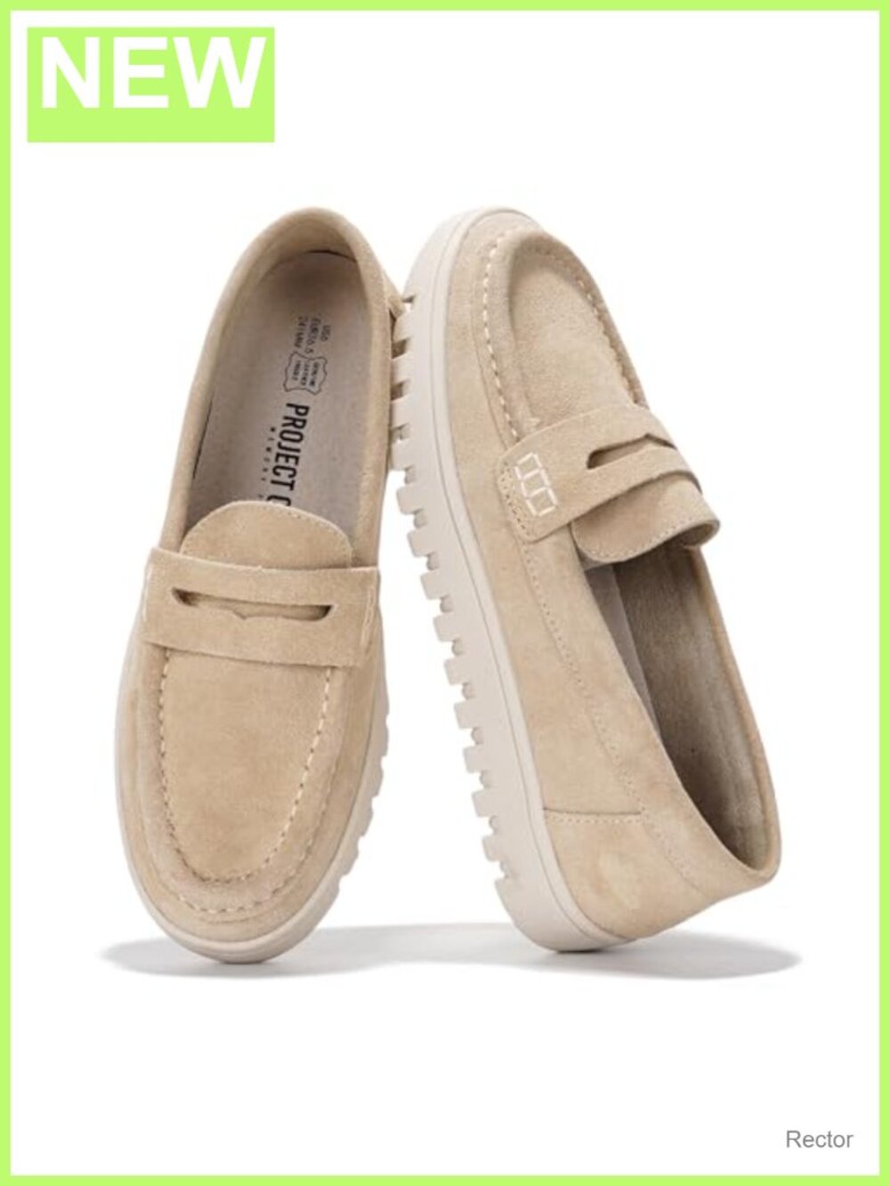 Genuine Leather Slip-On Loafers for Women - Comfortable Non-Slip Work Shoes